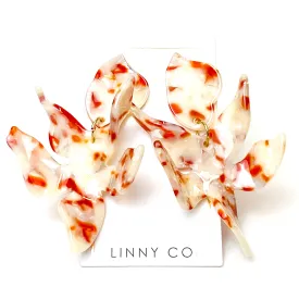 Linny Co | Flora Drop Earrings in Bevo Pearl