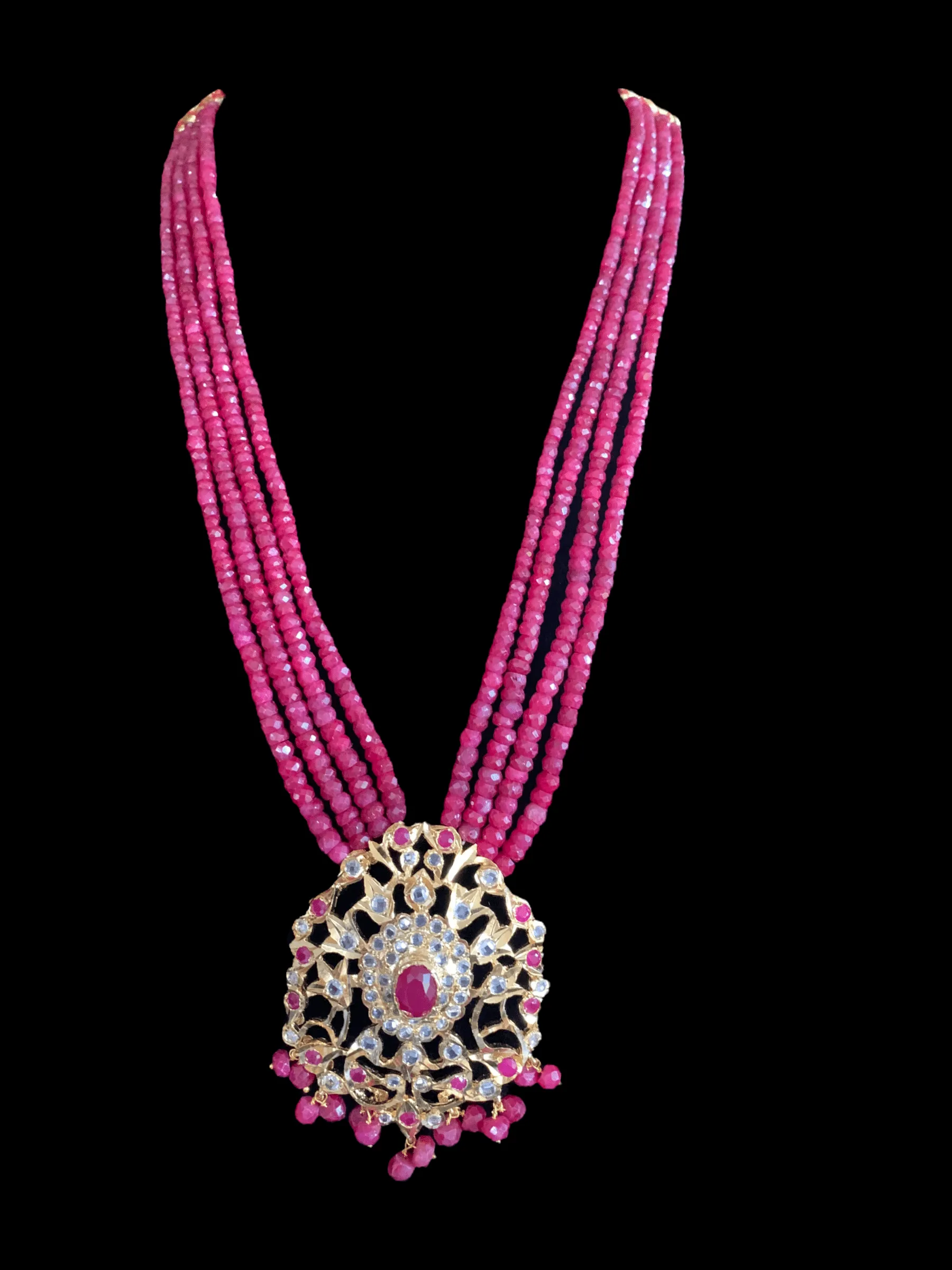 LN67 Himani necklace in real rubies ( SHIPS IN 4 WEEKS )