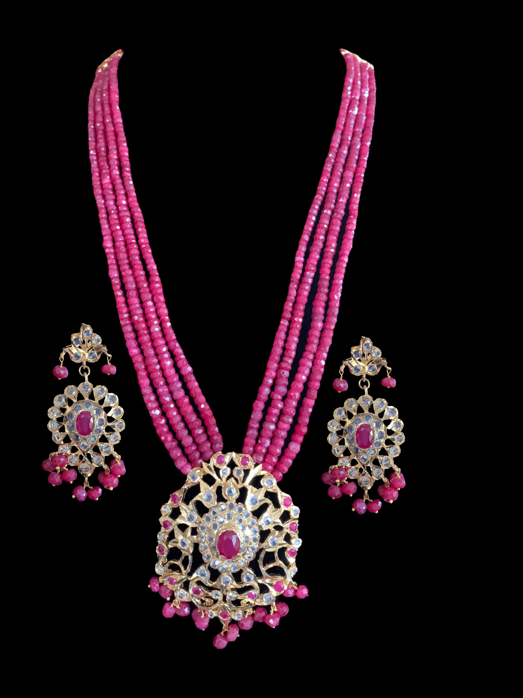 LN67 Himani necklace in real rubies ( SHIPS IN 4 WEEKS )