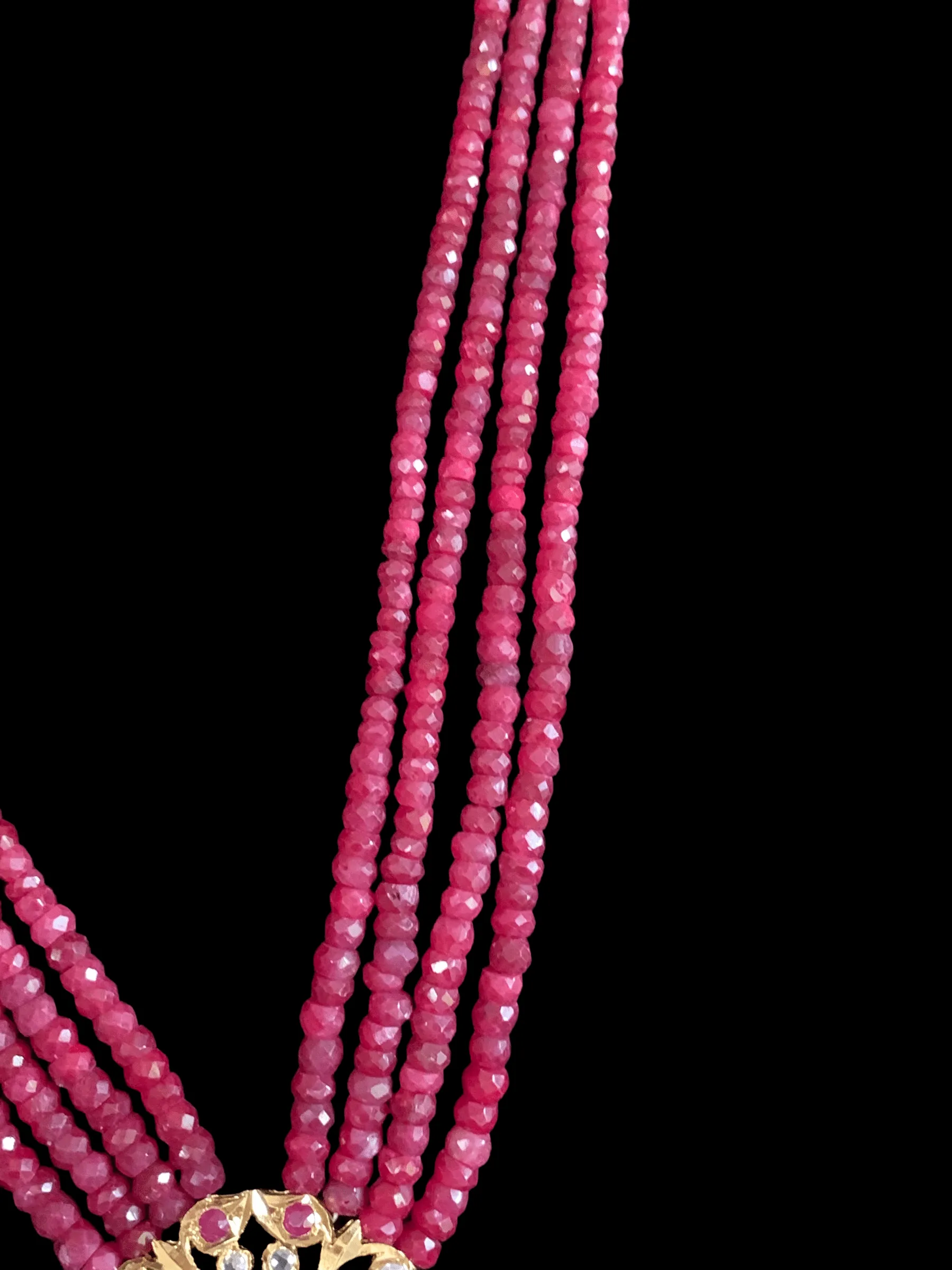 LN67 Himani necklace in real rubies ( SHIPS IN 4 WEEKS )