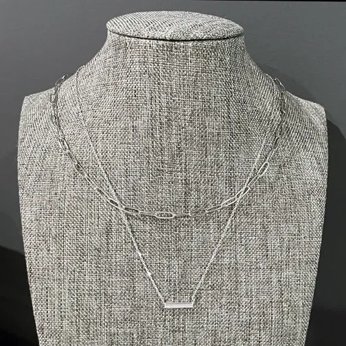 Long Link Layering Chain Necklace (SILVER OR GOLD)