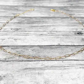 Long Link Layering Chain Necklace (SILVER OR GOLD)