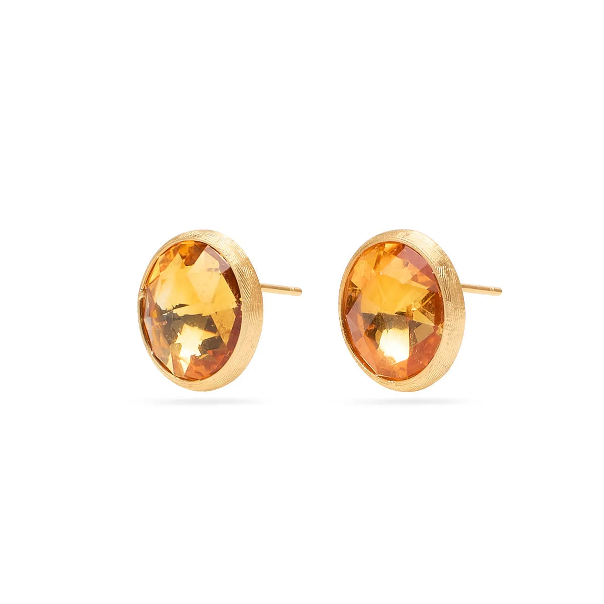 Marco Bicego Jaipur Color Yellow Quartz Stud Earrings Large