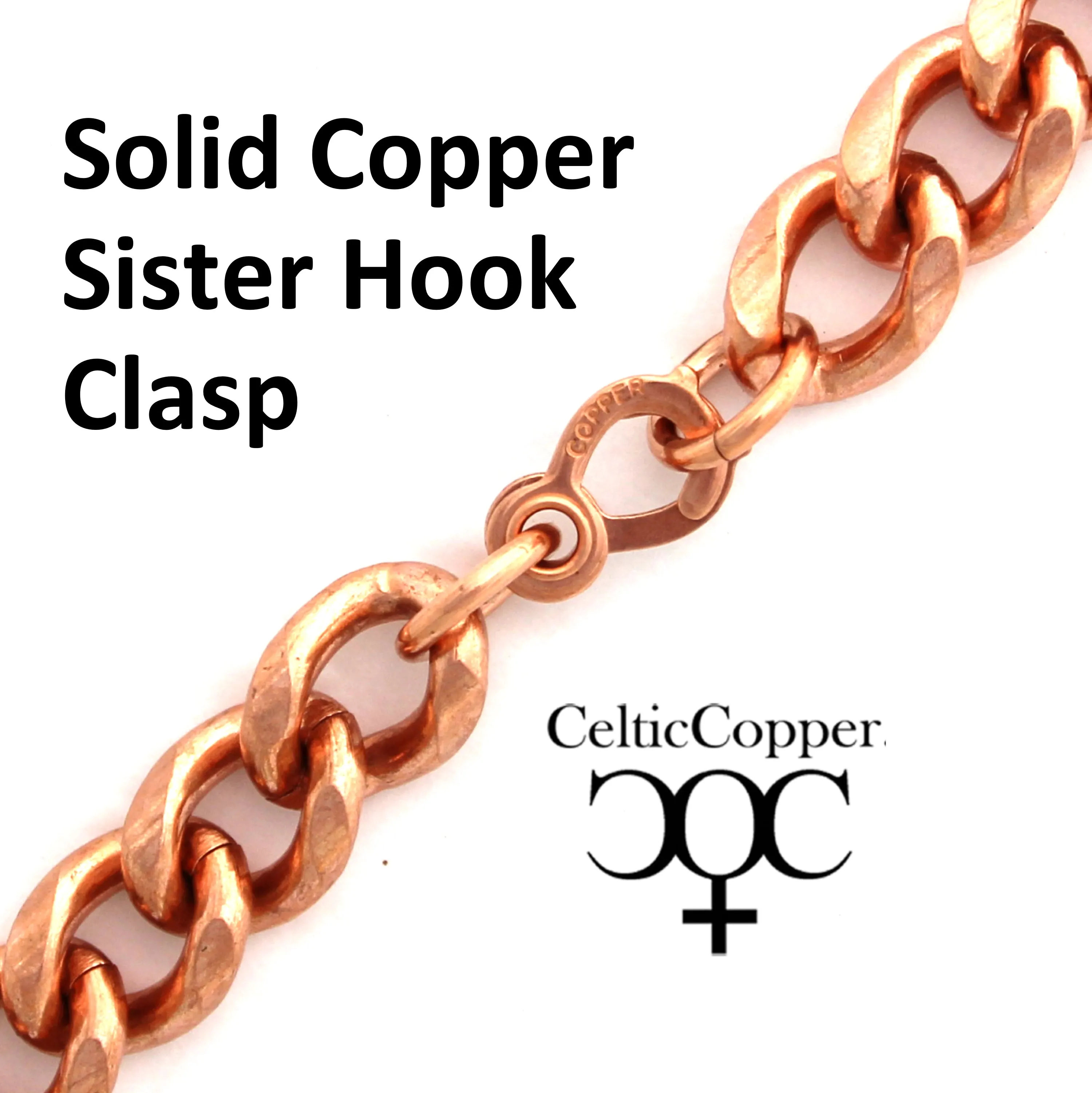 Men's Extra Bold Copper Bracelet Chain B79L Solid Copper 13mm Curb Bracelet Chain Large 9 Inch