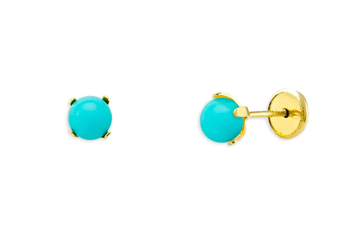 Mini Earrings 18kt Gold Ball & Claws Studs