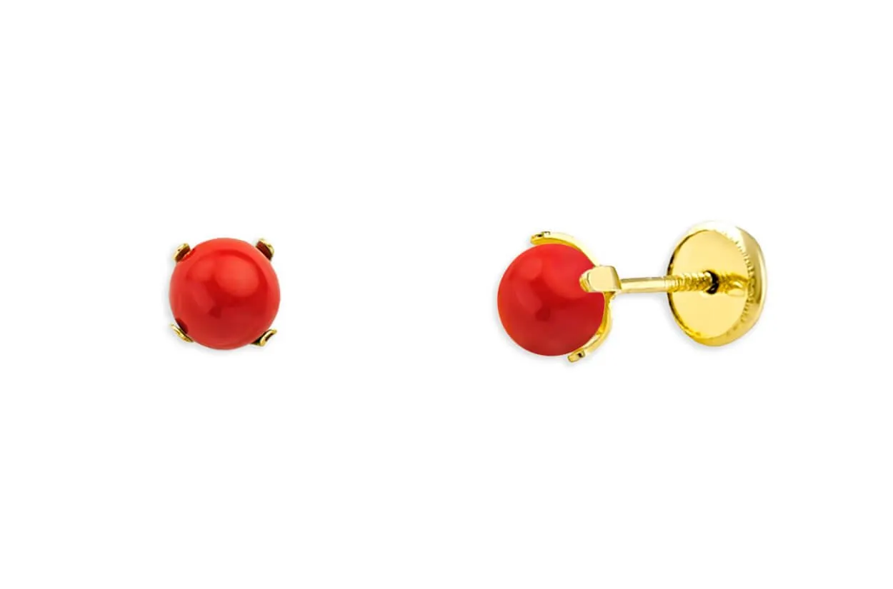 Mini Earrings 18kt Gold Ball & Claws Studs