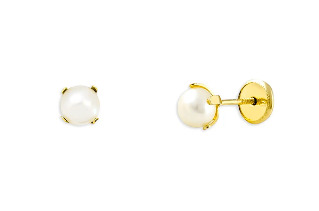 Mini Earrings 18kt Gold Ball & Claws Studs