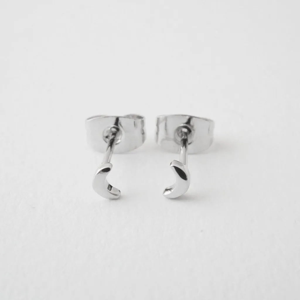 Mini Moon Stud Earrings