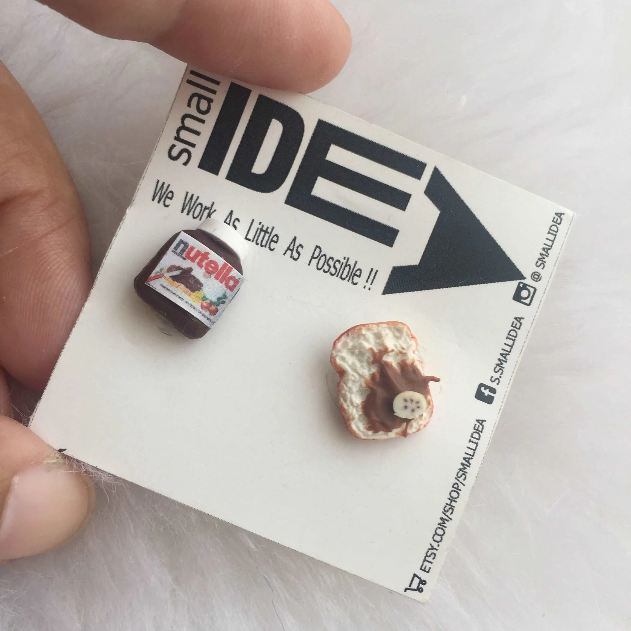 Nutella Bread Miniature Food Ear Studs