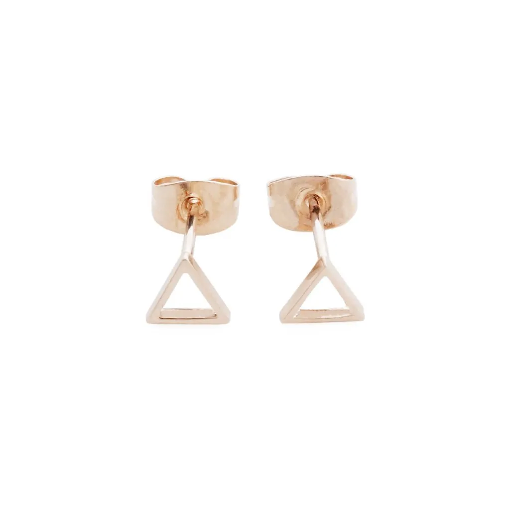 Outline Triangle Stud Earrings