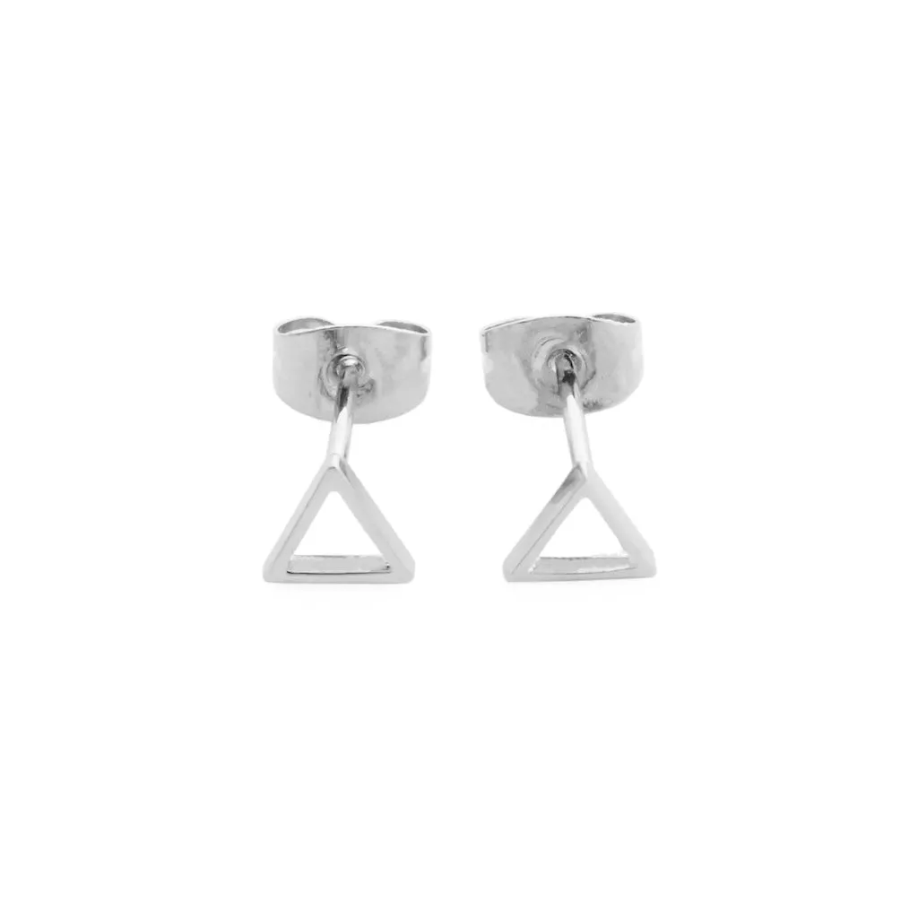 Outline Triangle Stud Earrings