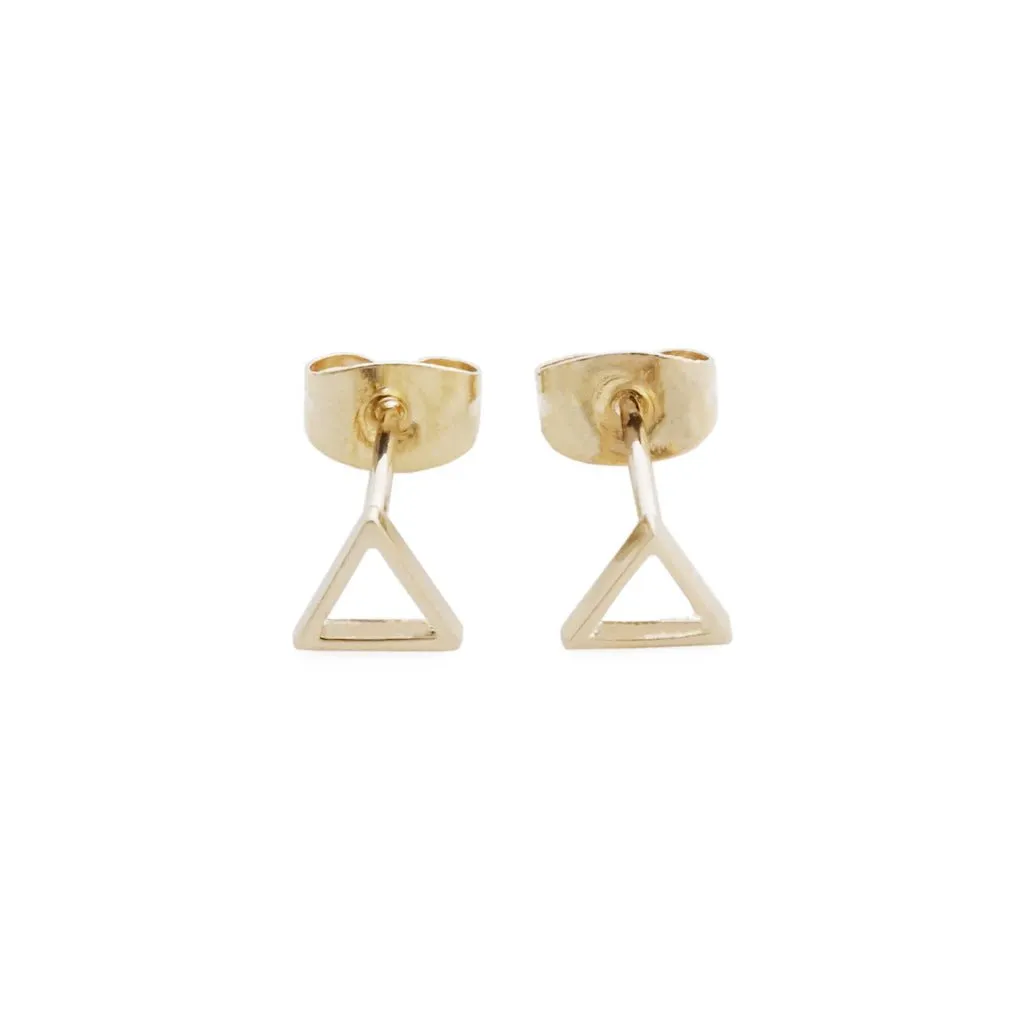 Outline Triangle Stud Earrings