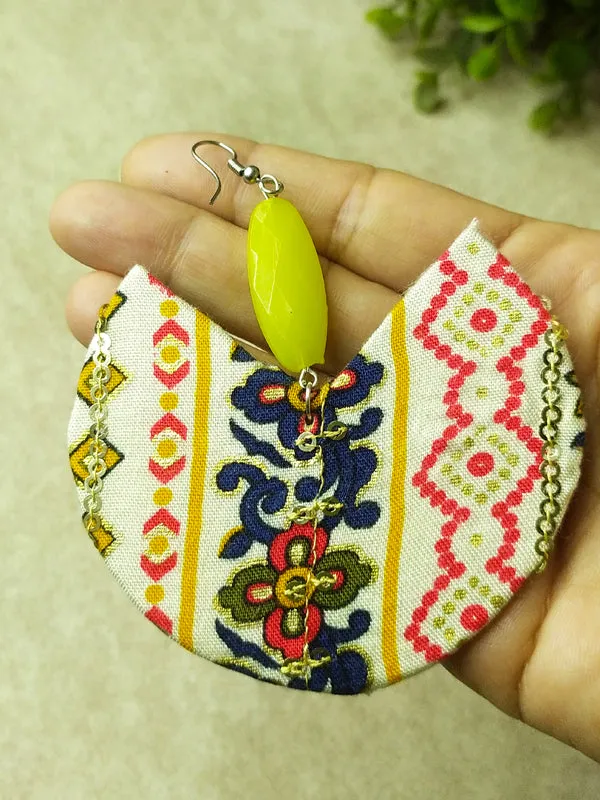 Oversized Handmade Fabric Earrings