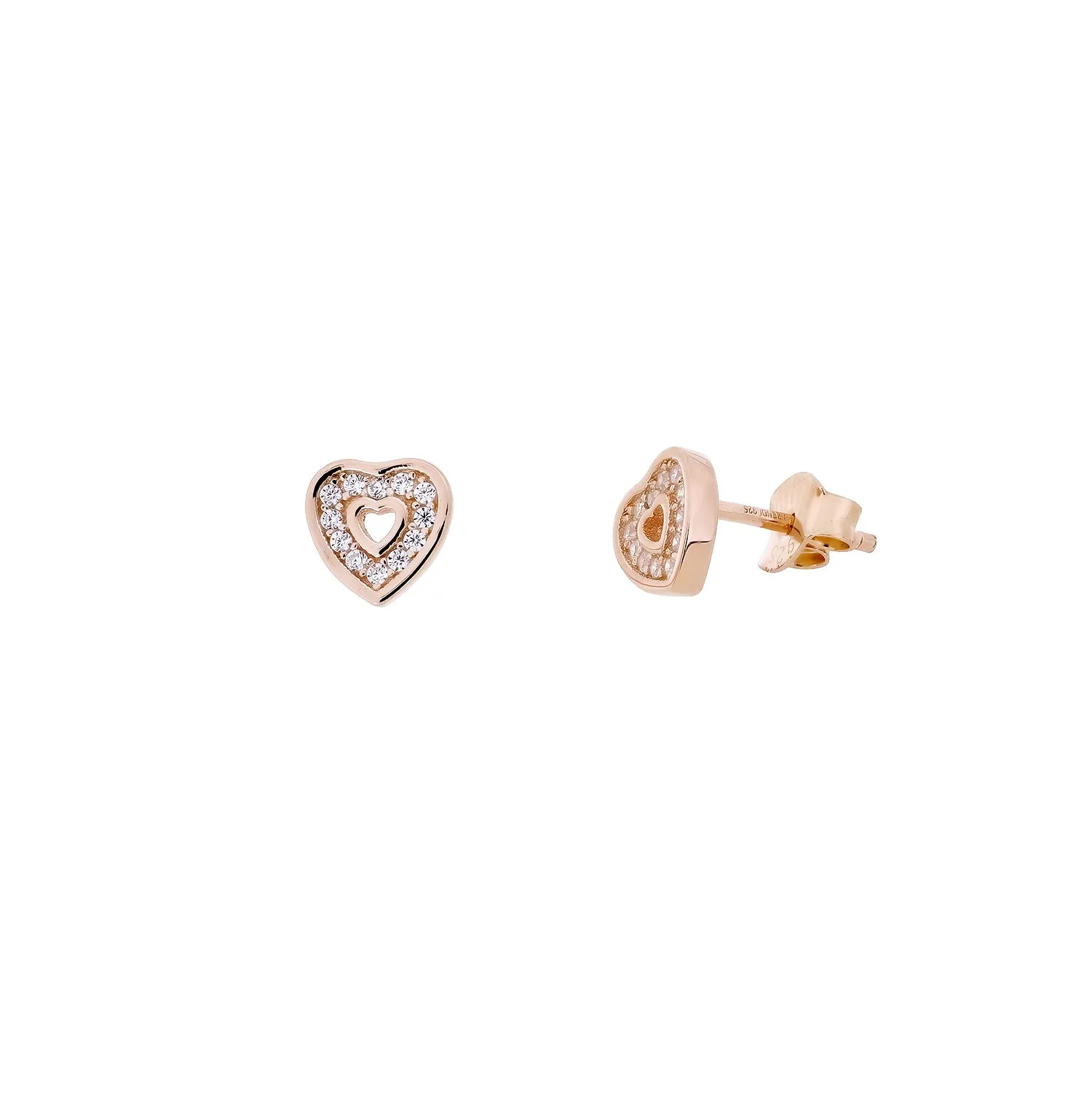 Pavé Open Heart Studs