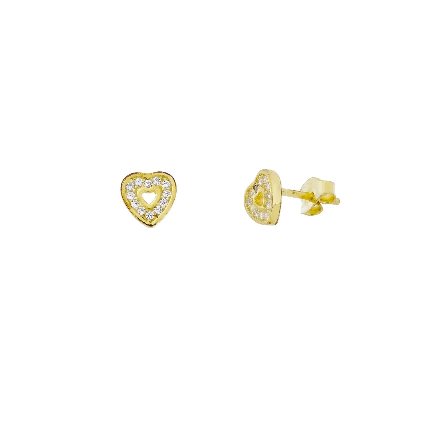 Pavé Open Heart Studs