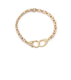 Pave Sister Hook : Heavy Belcher Bracelet