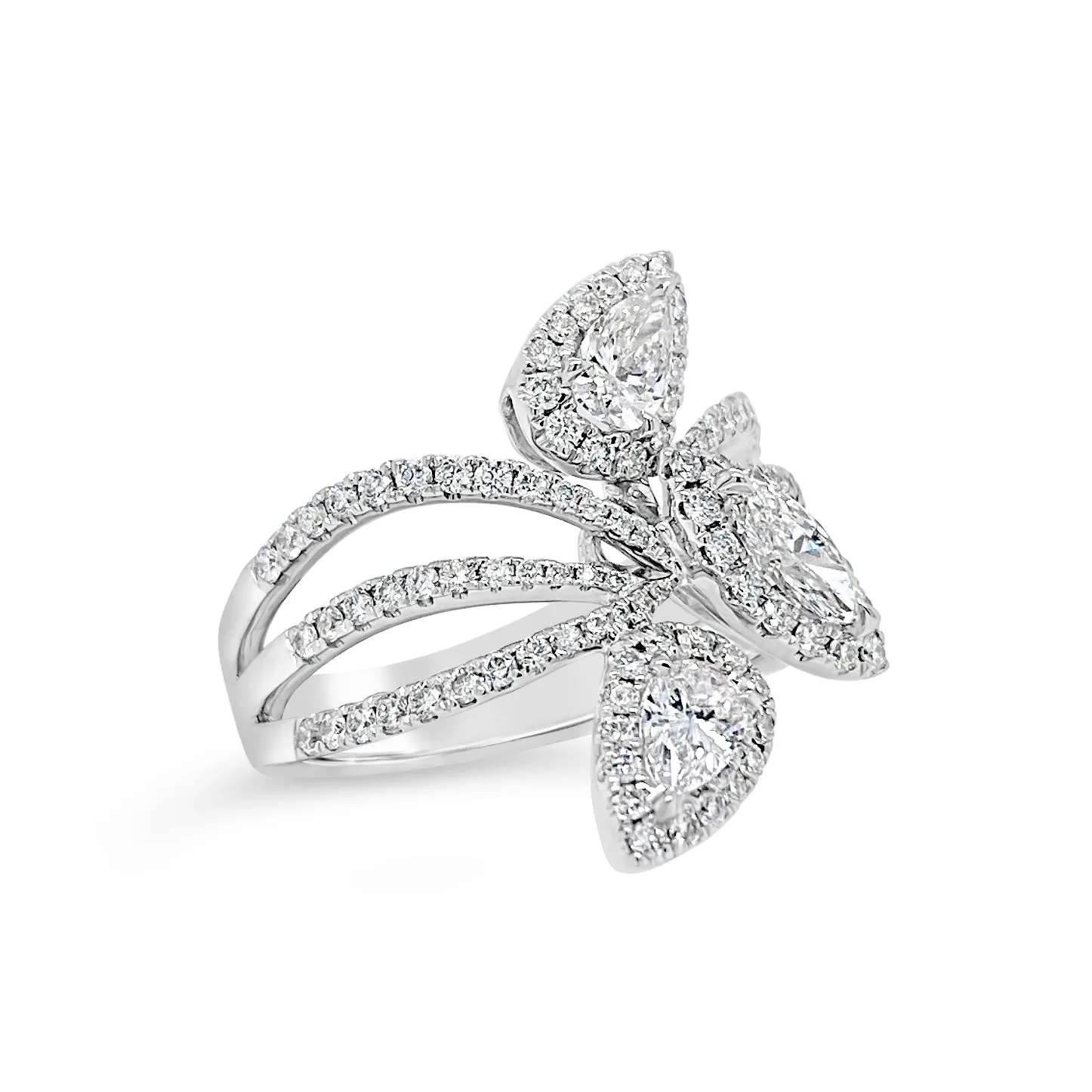 Pear and Marquise-Shaped Diamond Statement Ring