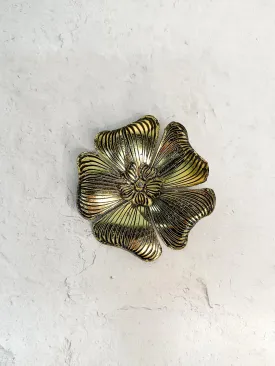 Plumeria Flower Brooch, Gold