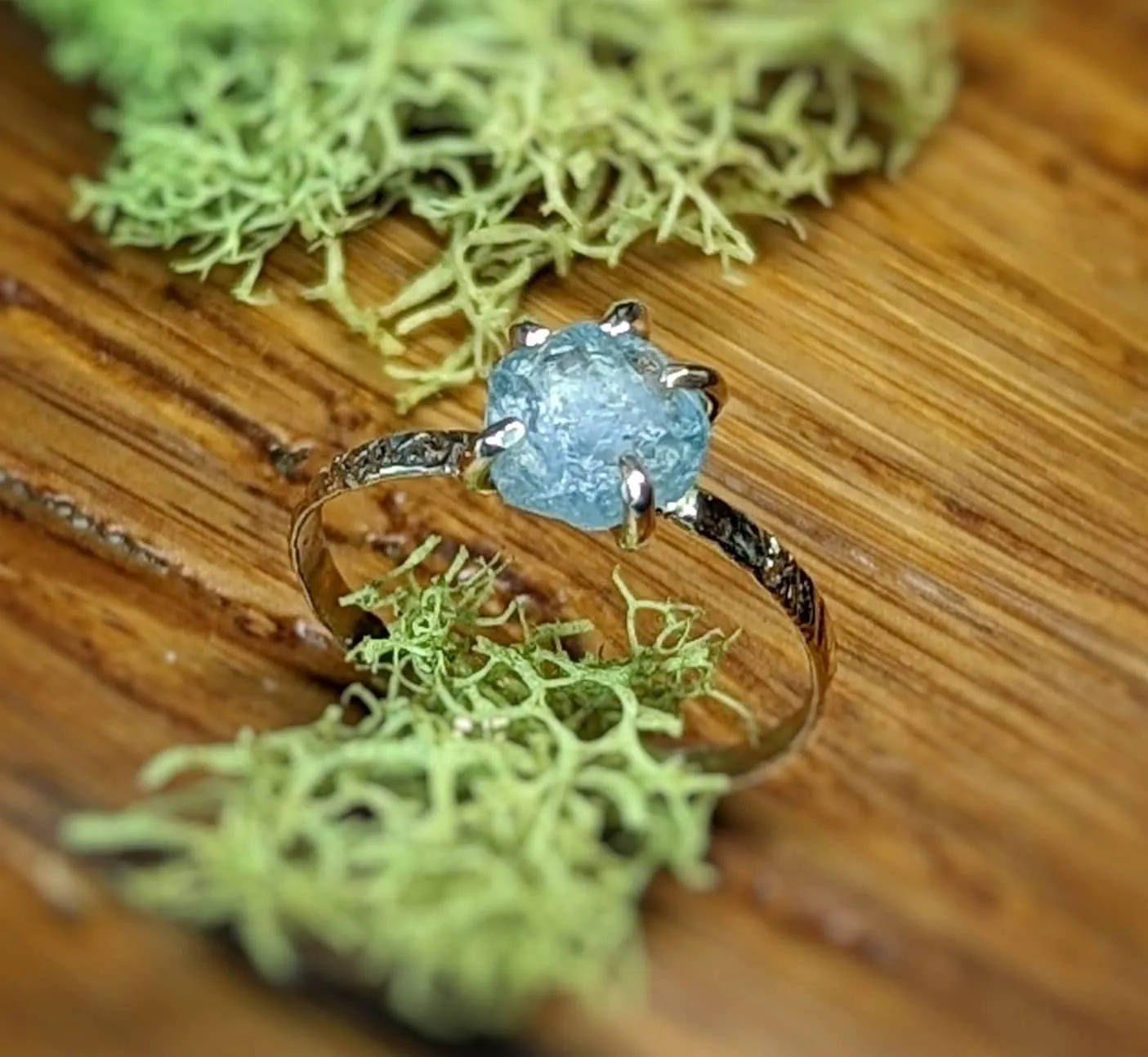 Raw Montana Sapphire ring