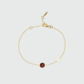 Salina Garnet and Gold Vermeil Disc Bracelet