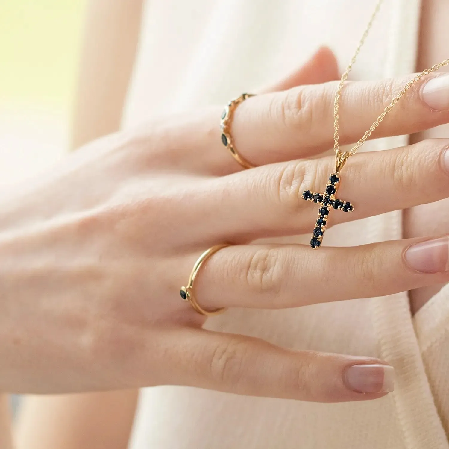 Sapphire Solid Gold Birthstone Ring