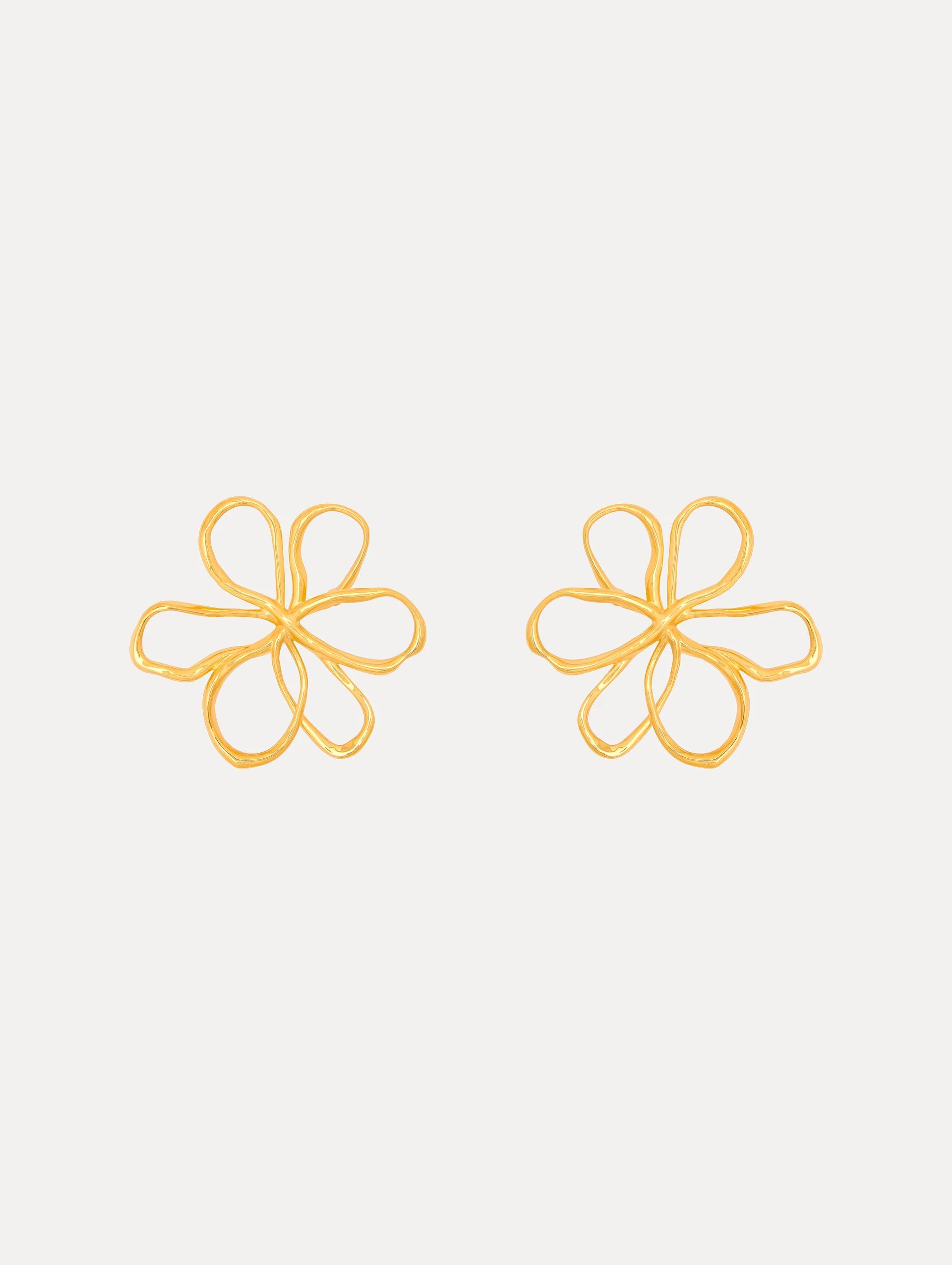 Small Threaded Flower Earrings