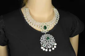 Statement American Diamond Necklace