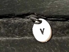 Sterling Silver Letter "V" Charm