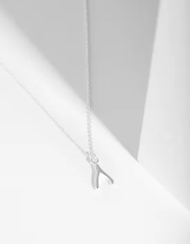 Sterling Silver Wishbone Necklace