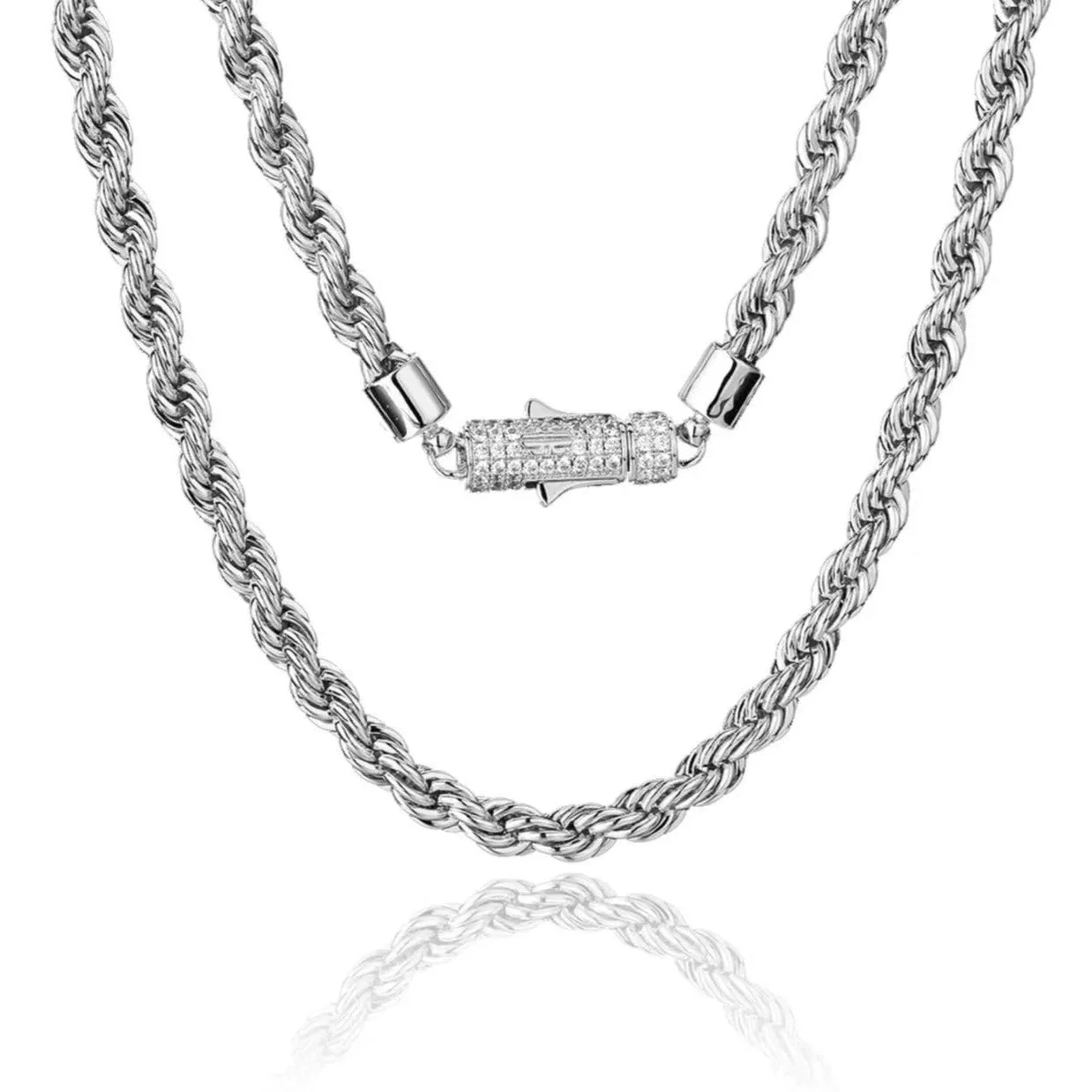 The Golden Age II® - 6mm Rope Chain With Iced Diamond Lock