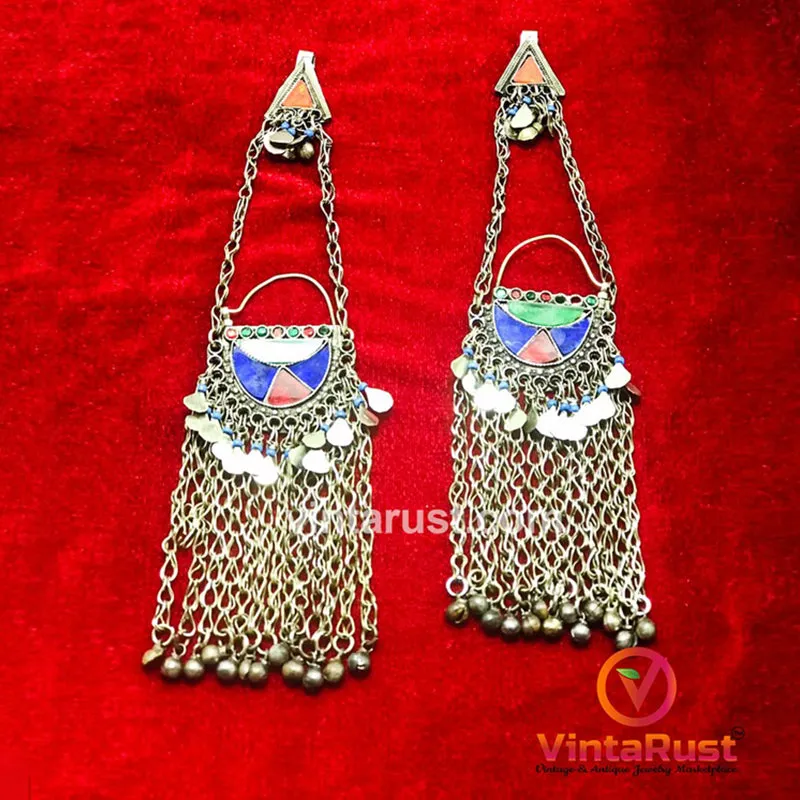 Traditional Massive Kuchi Bells Earrings