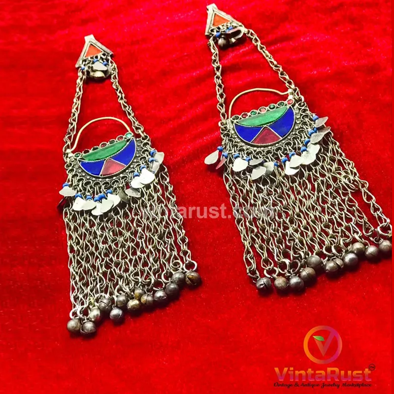 Traditional Massive Kuchi Bells Earrings