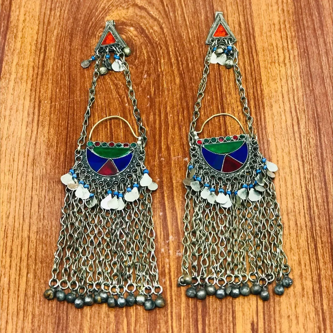 Traditional Massive Kuchi Bells Earrings