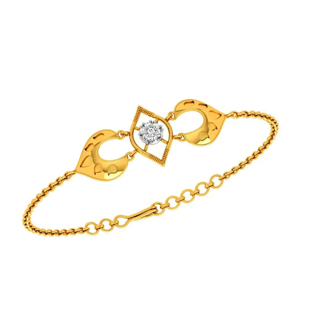 Unique Design Gold Diamond Bracelet