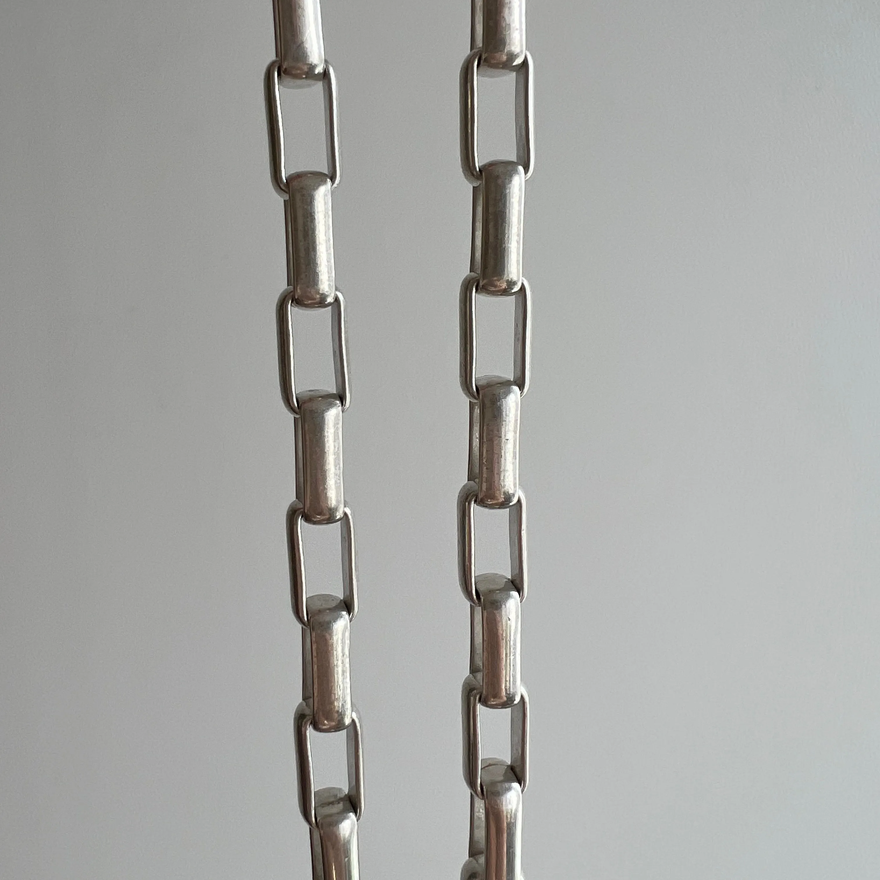 V I N T A G E // longest box / Italy sterling silver elongated box chain / 20.25" long 39.8g