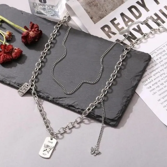 Vintage Multi-layer Coin Chain Choker Necklace