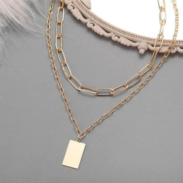 Vintage Multi-layer Coin Chain Choker Necklace