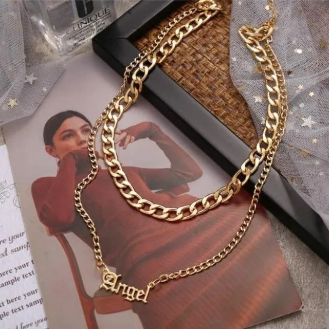 Vintage Multi-layer Coin Chain Choker Necklace